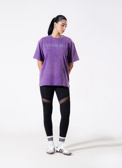 Drippy Acid Wash Tshirt - Purple