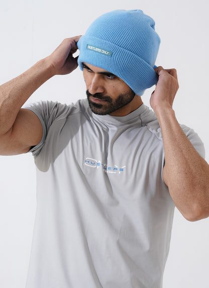 Knitted Beanie - Sky Blue