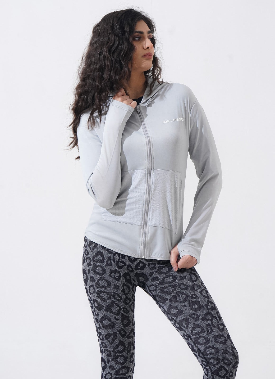 Women Sleek Hoodie - Silver