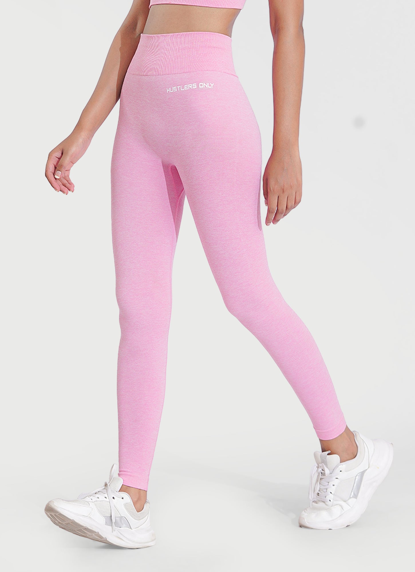 Baby Pink Activate Seamless Leggings For Women | HustlersOnlyUK