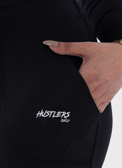 Black Adapt Flared Leggings For Gym | HustlersOnlyUK
