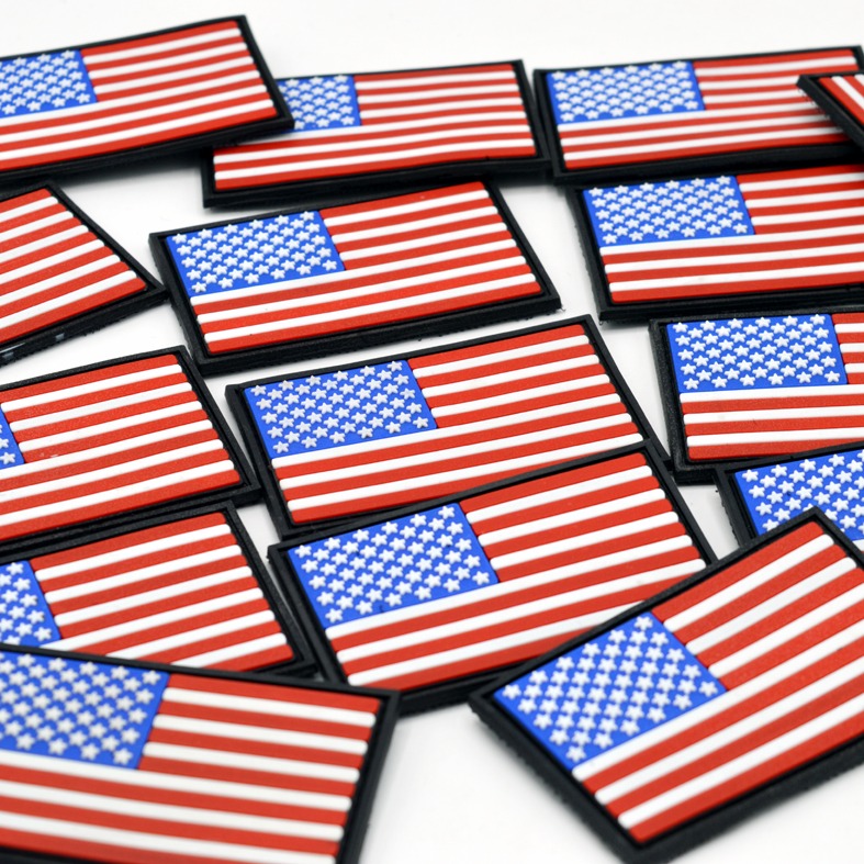 American Flag Velcro Patch | 3D Rubber | Hustlers Only UK