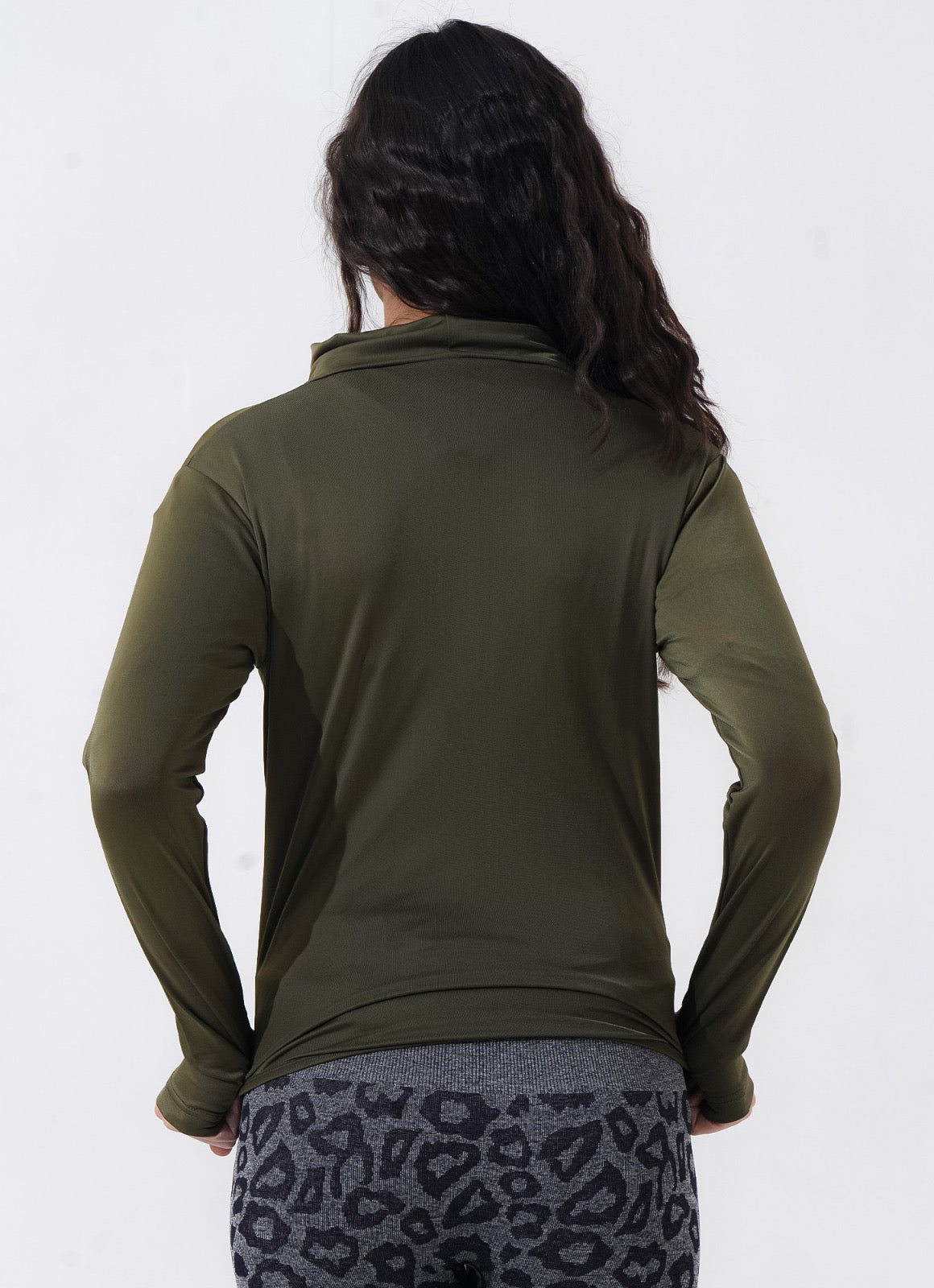 Women Sleek Hoodie - Olive