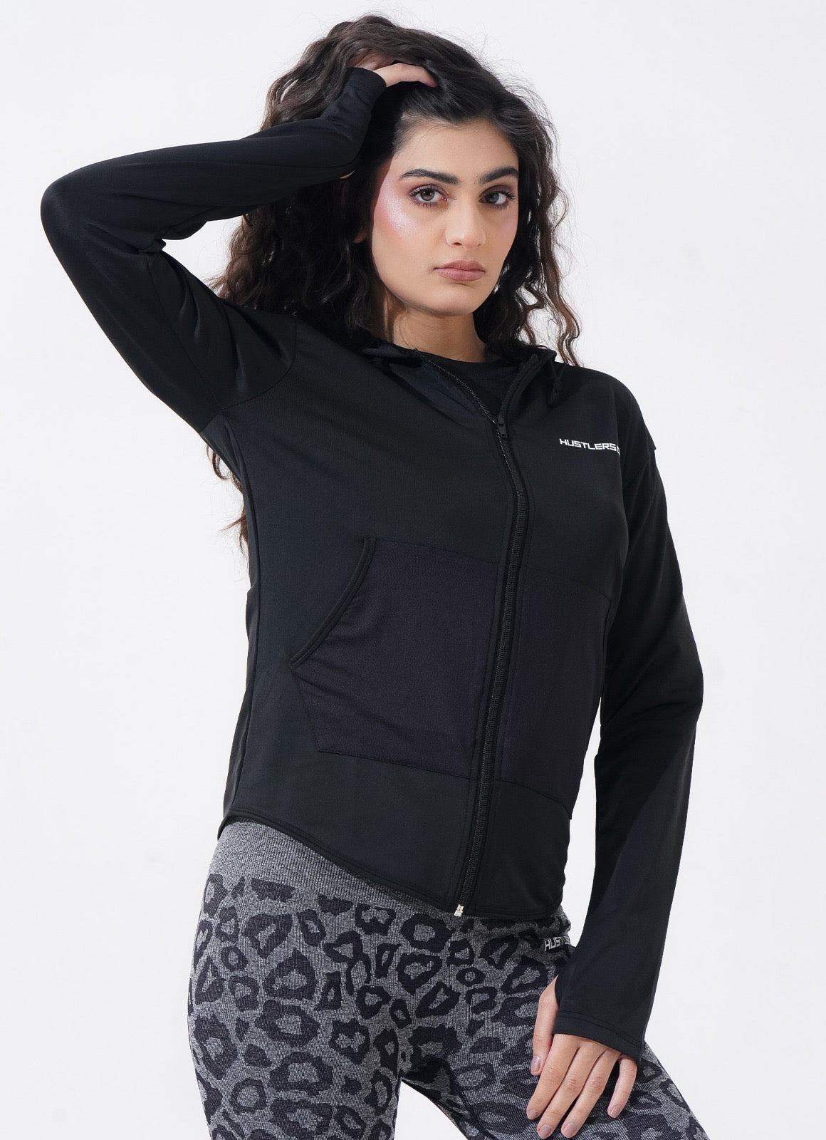 Women Sleek Hoodie - Black