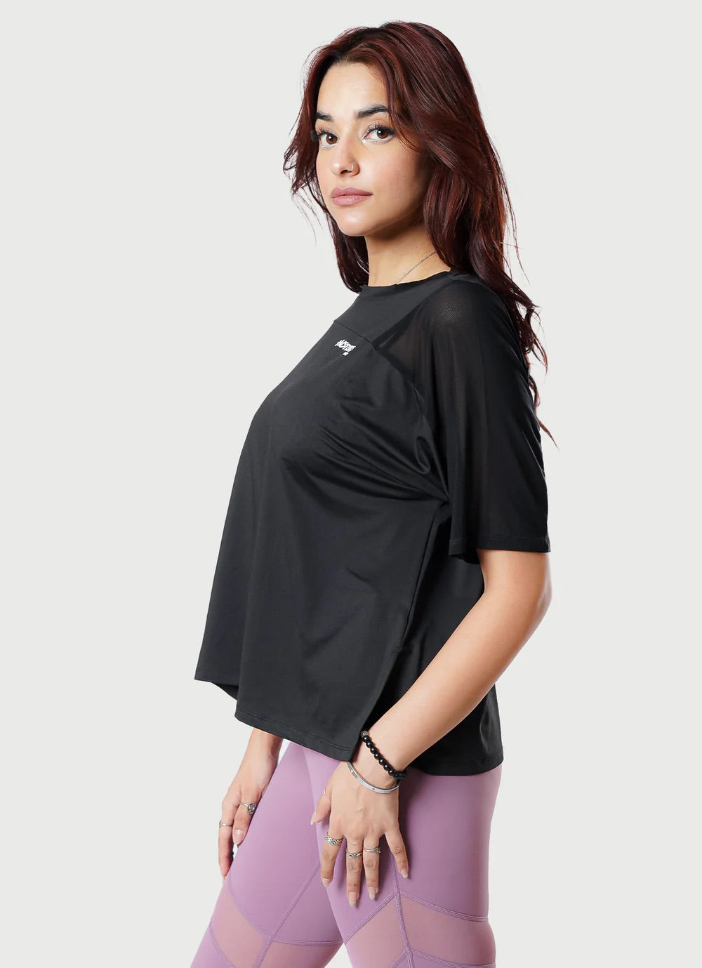 Breeze T-Shirt With Mesh Black For Workout | HustlersOnlyUK