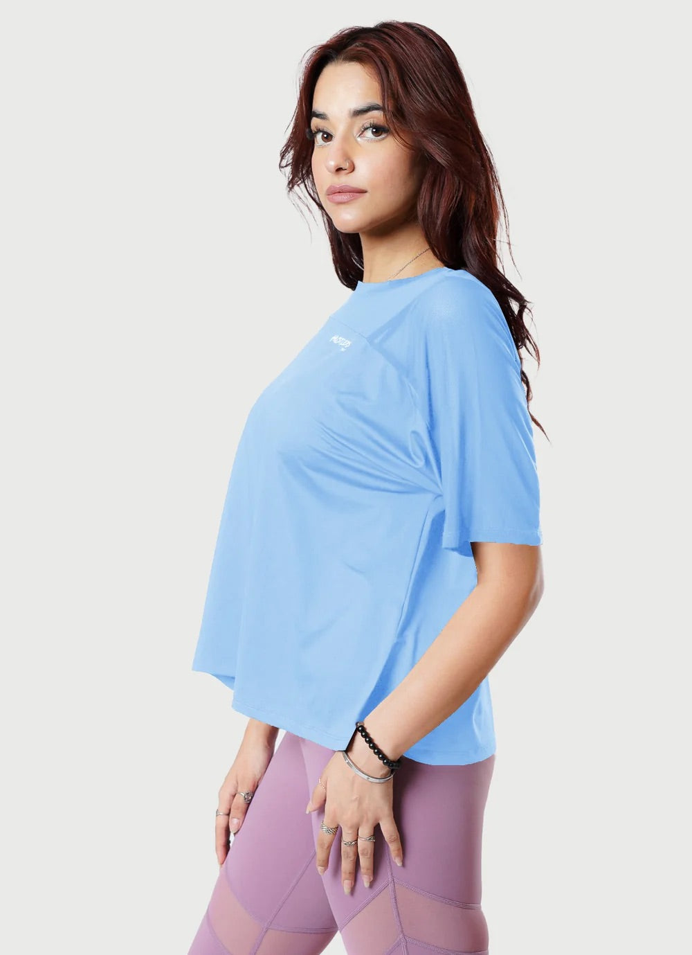 Blue Breeze T-Shirt With Mesh For Women | HustlersOnlyUK