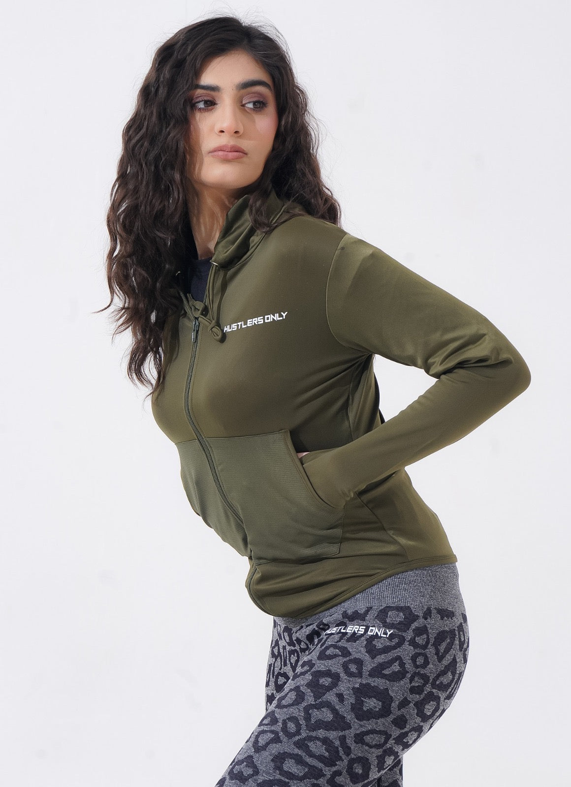 Women Sleek Hoodie - Olive