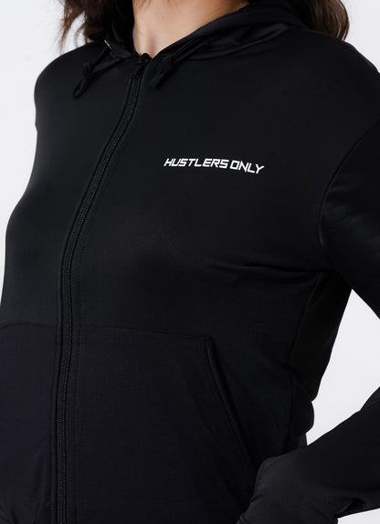 Women Sleek Hoodie - Black