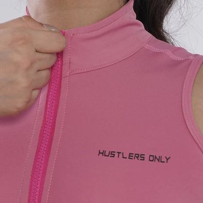 Pink Code Zip Up Vest | HustlersOnlyUK