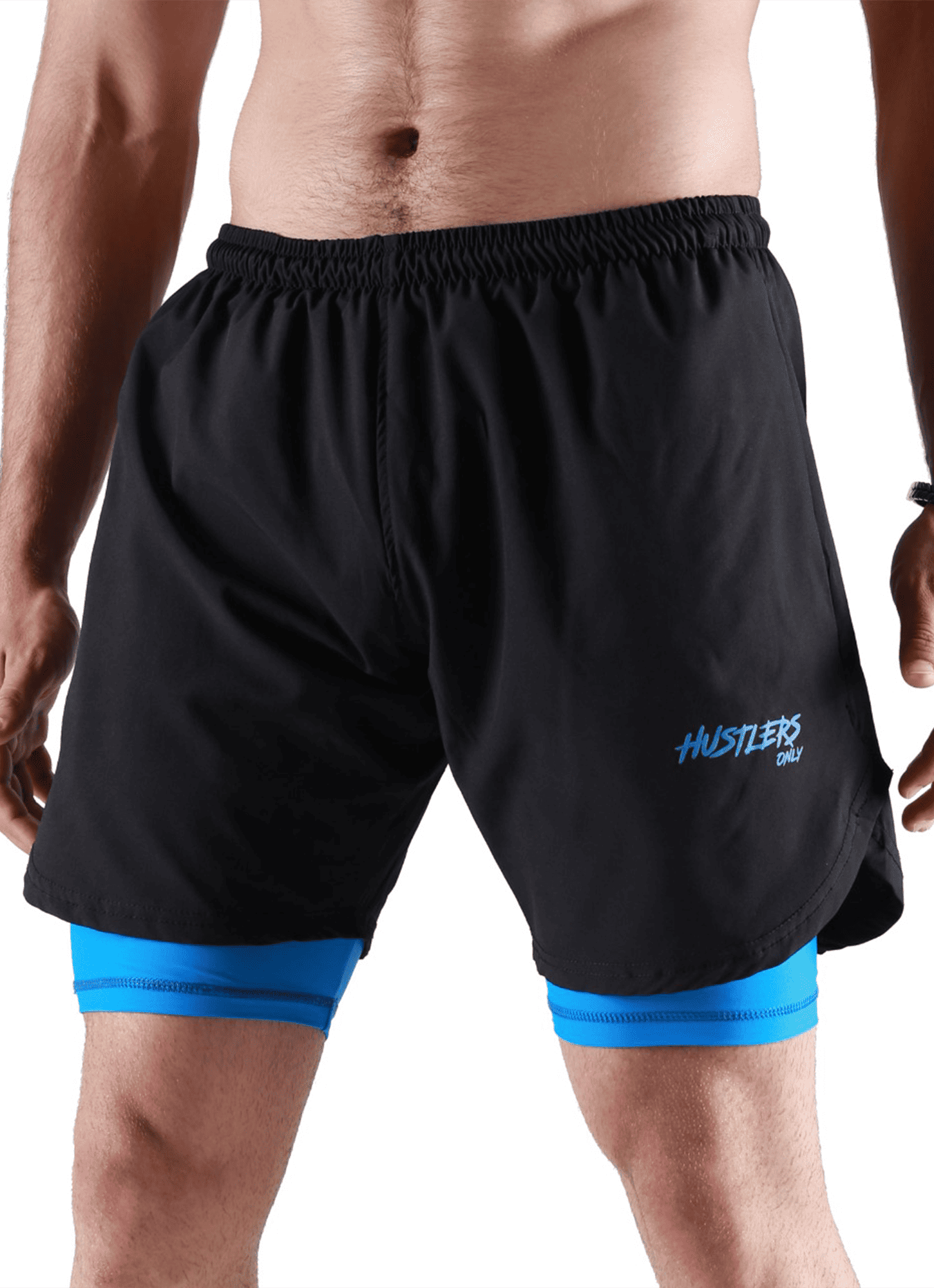 Compression Shorts Blue For Men | HustlersOnlyUK