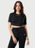 Black Crossover Croptop For Women | HustlersOnlyUK