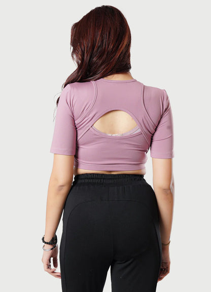 Pink Crossover Croptop For Women | HustlersOnlyUK