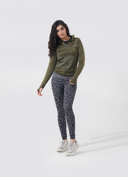 Women Sleek Hoodie - Olive