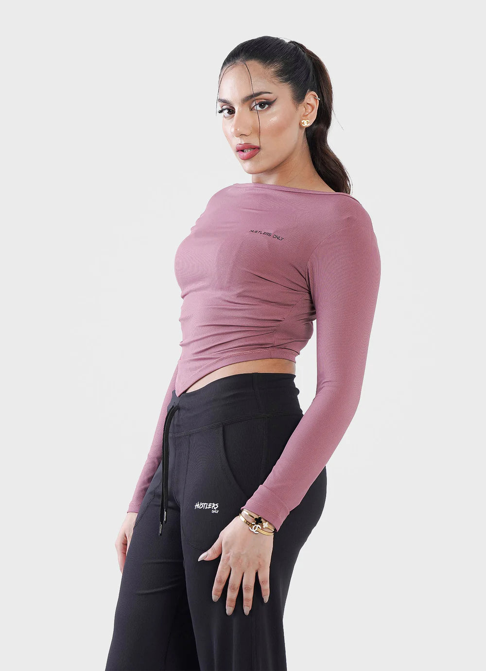 Pink Diamond Crop Shirt For Women | HustlersOnlyUK