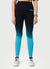 Cyan Dip Dye Seamless Leggings For Women | HustlersOnlyUK