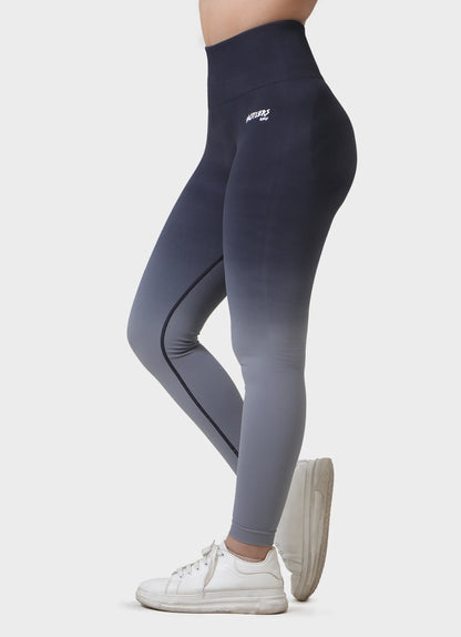 Grey Dip Dye Seamless Leggings For Women | HustlersOnlyUK