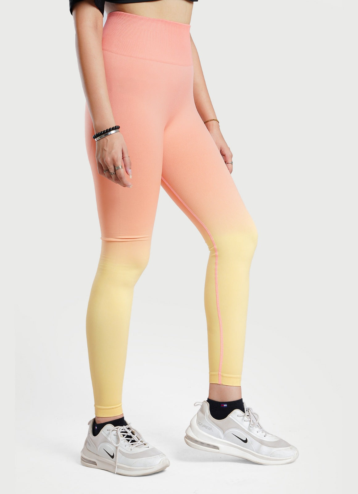 Dip Dye Peach Seamless Leggings For Women | HustlersOnlyUK