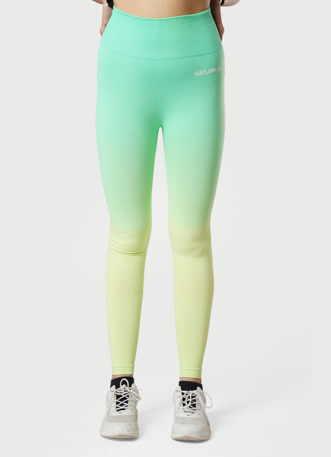 Turquoise Dip Dye Seamless Leggings For Women | HustlersOnlyUK