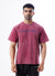 Drippy Acid Wash Maroon T-shirt For Men | HustlersOnlyUK