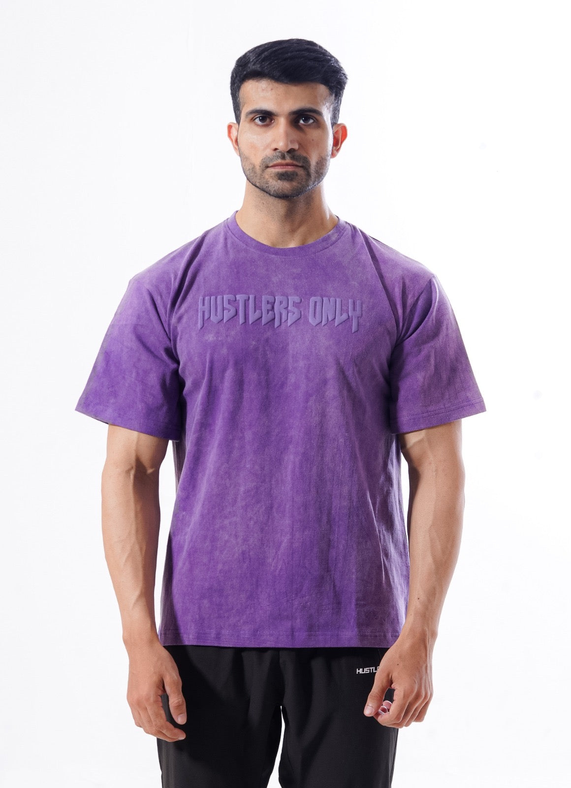 Drippy Acid Wash Purple T-shirt For Men | HustlersOnlyUK