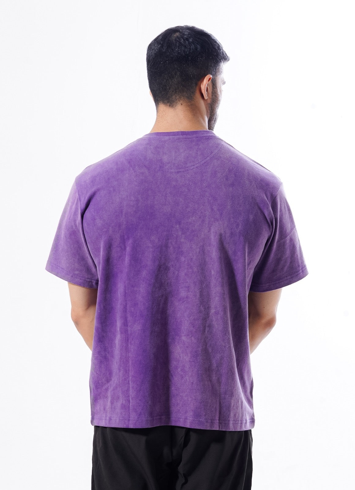 Drippy Acid Wash Purple T-shirt For Gym | HustlersOnlyUK