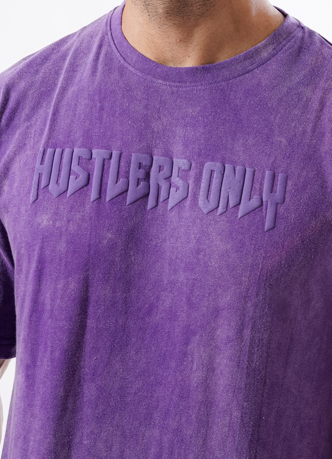 Drippy Acid Wash Purple T-shirt For Men | HustlersOnlyUK