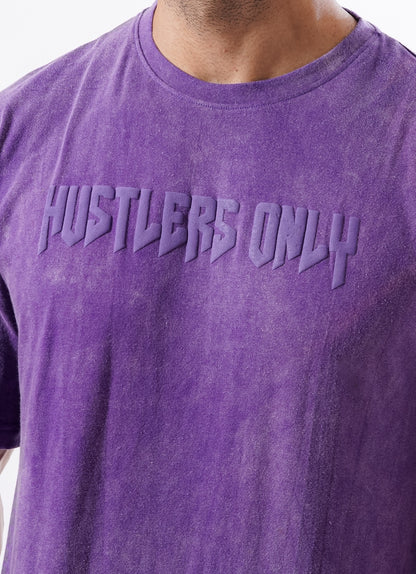 Drippy Acid Wash Purple T-shirt For Men | HustlersOnlyUK