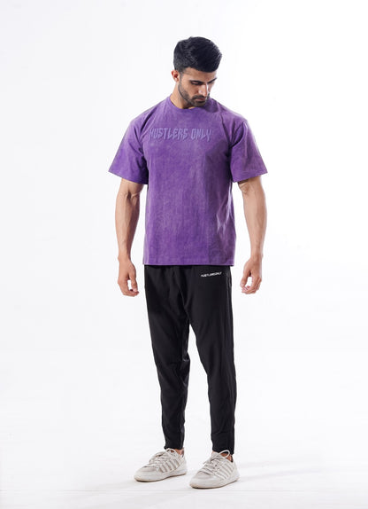 Drippy Acid Wash Purple T-shirt For Men | HustlersOnlyUK
