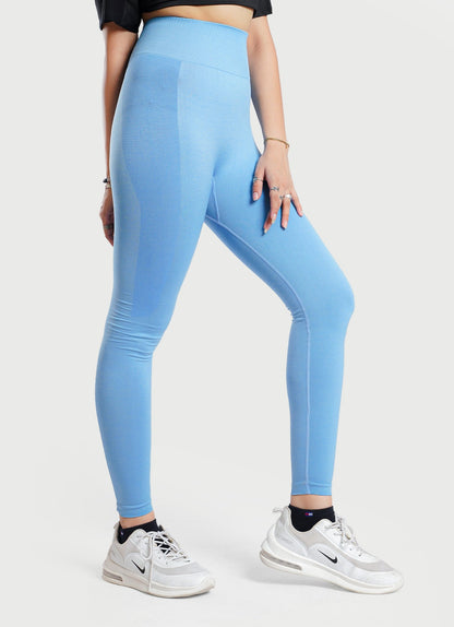 Electric Blue Seamless Leggings For Women | HustlersOnlyUK