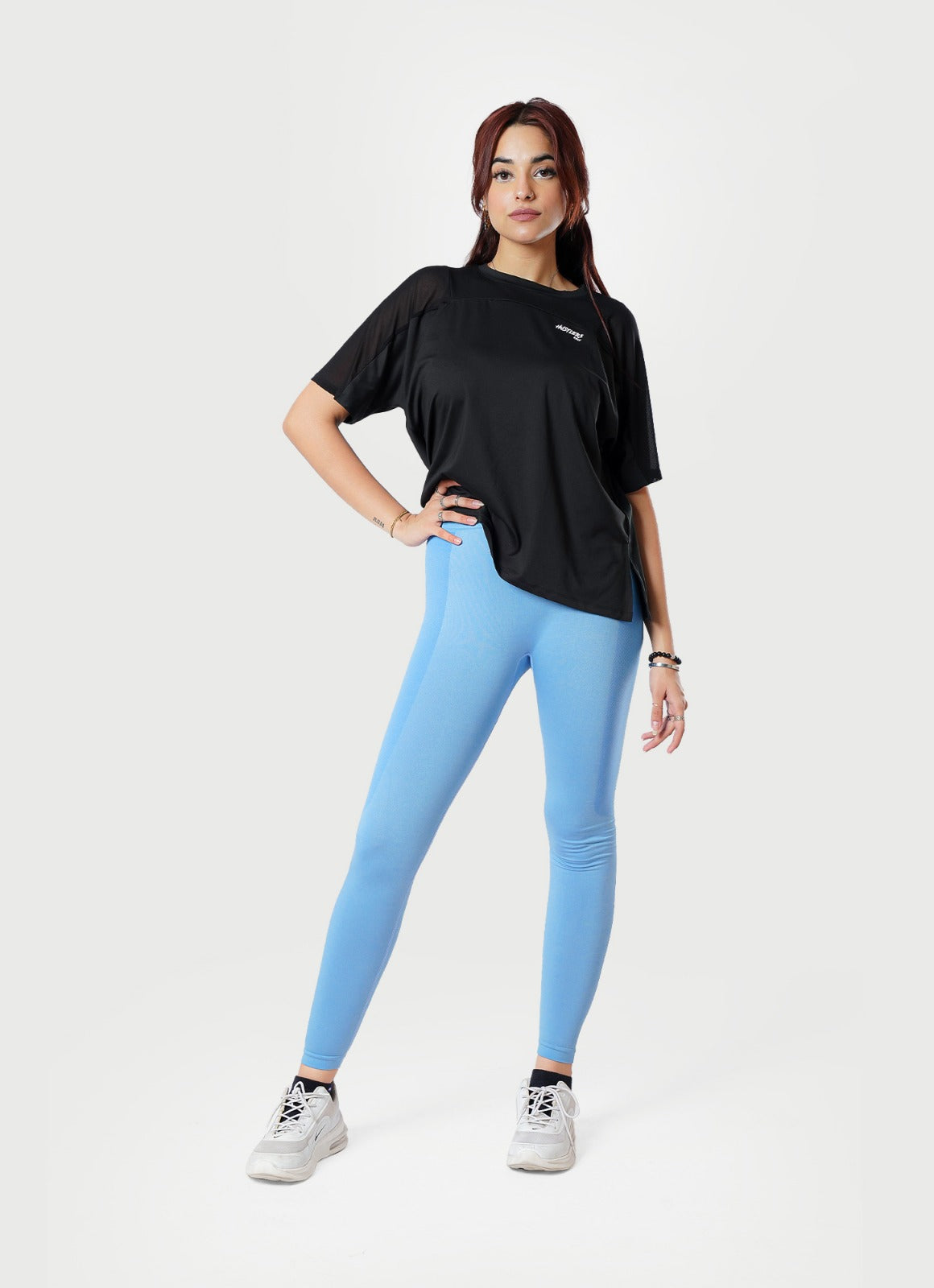 Electric Blue Seamless Leggings For Gym | HustlersOnlyUK