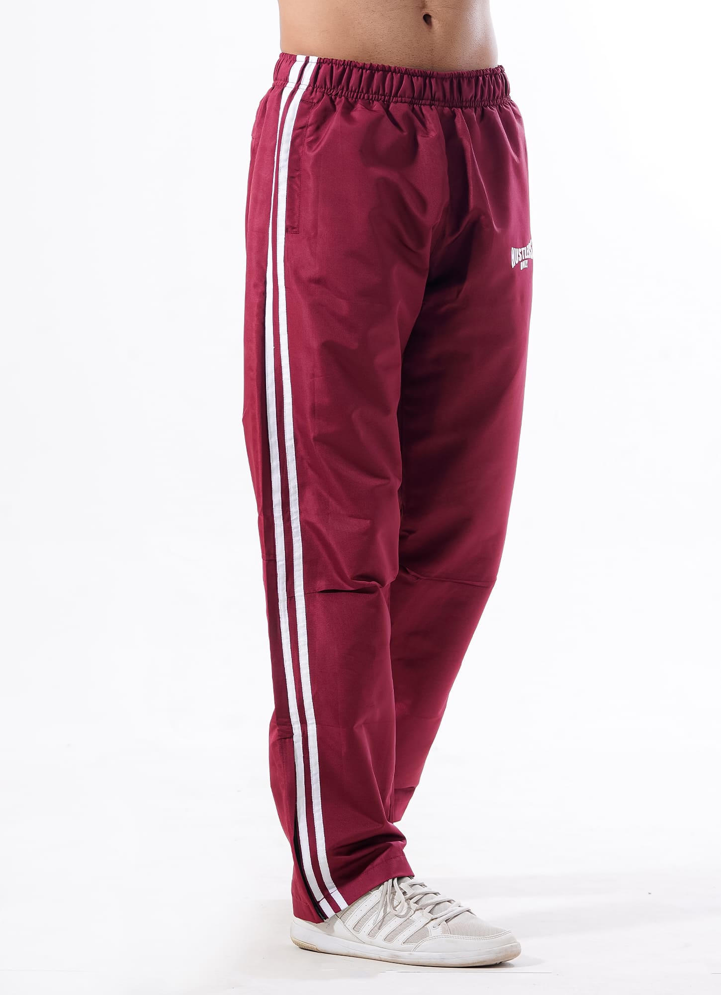 Maroon Hercules Track Pants For Men | HustlersOnlyUK