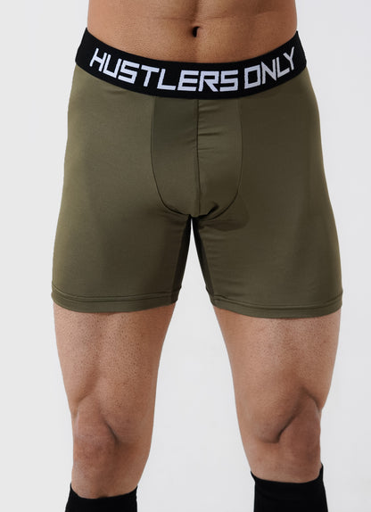 Soft Boxer Briefs for Men - Olive Green