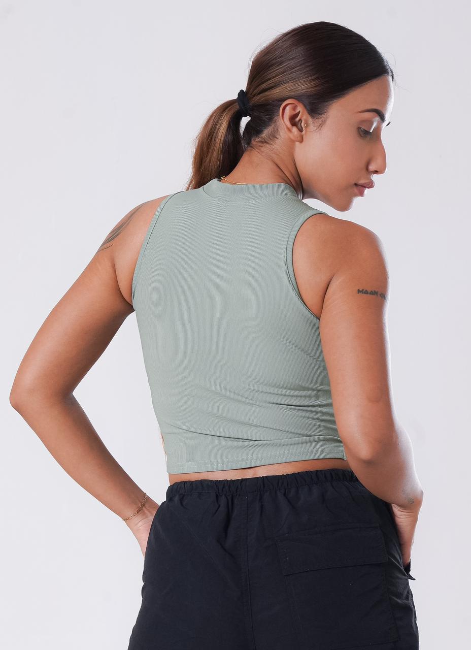 IVY Ribbed Tank T-Shirt For Gym | HustlersOnlyUK