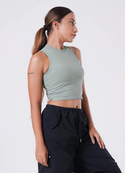 IVY Ribbed Tank T-Shirt For Women | HustlersOnlyUK