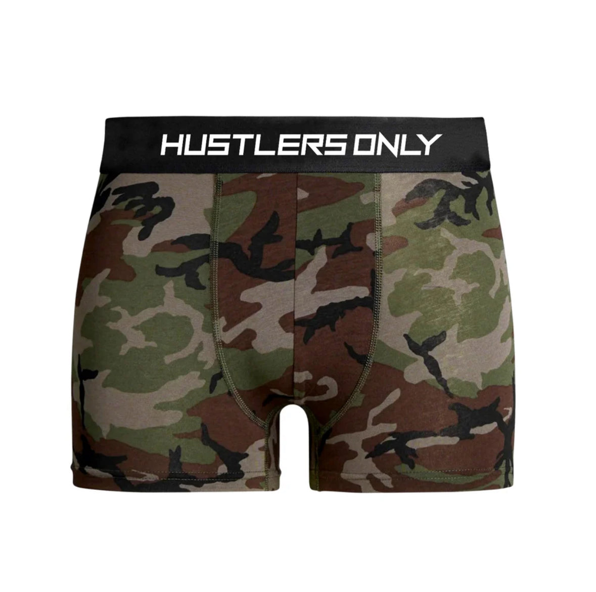 Men's Camo Boxer Briefs with Metallic Waistband | Hustlers Only UK