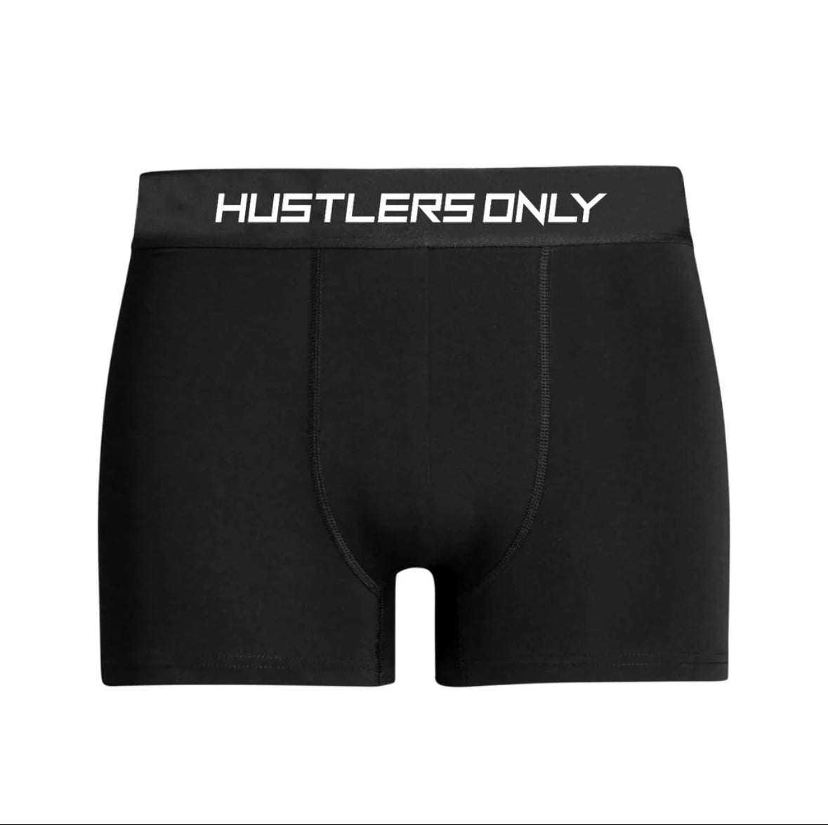 Men's Black Boxer Briefs with Metallic Waistband | Hustlers Only UK