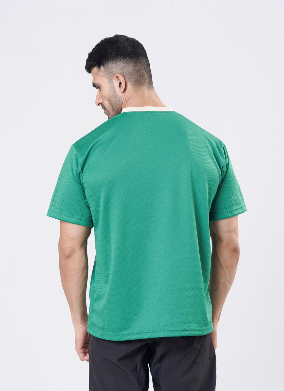 Mesh Basketball Green Tshirt for Gym | HustlersOnlyUK
