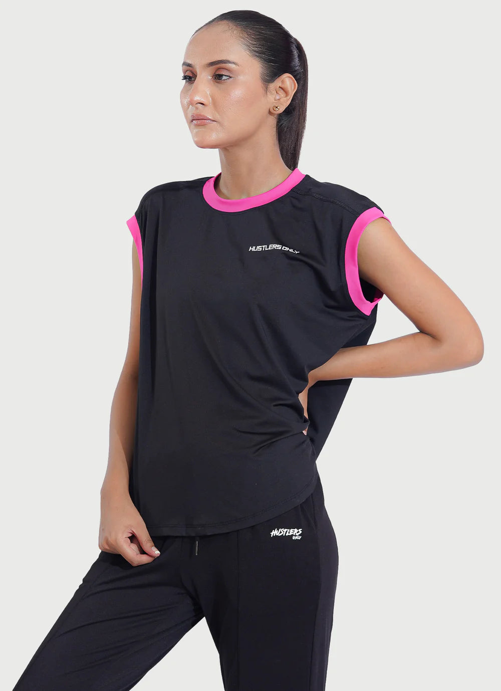 Black Minimal Tank For Women  | HustlersOnlyUK