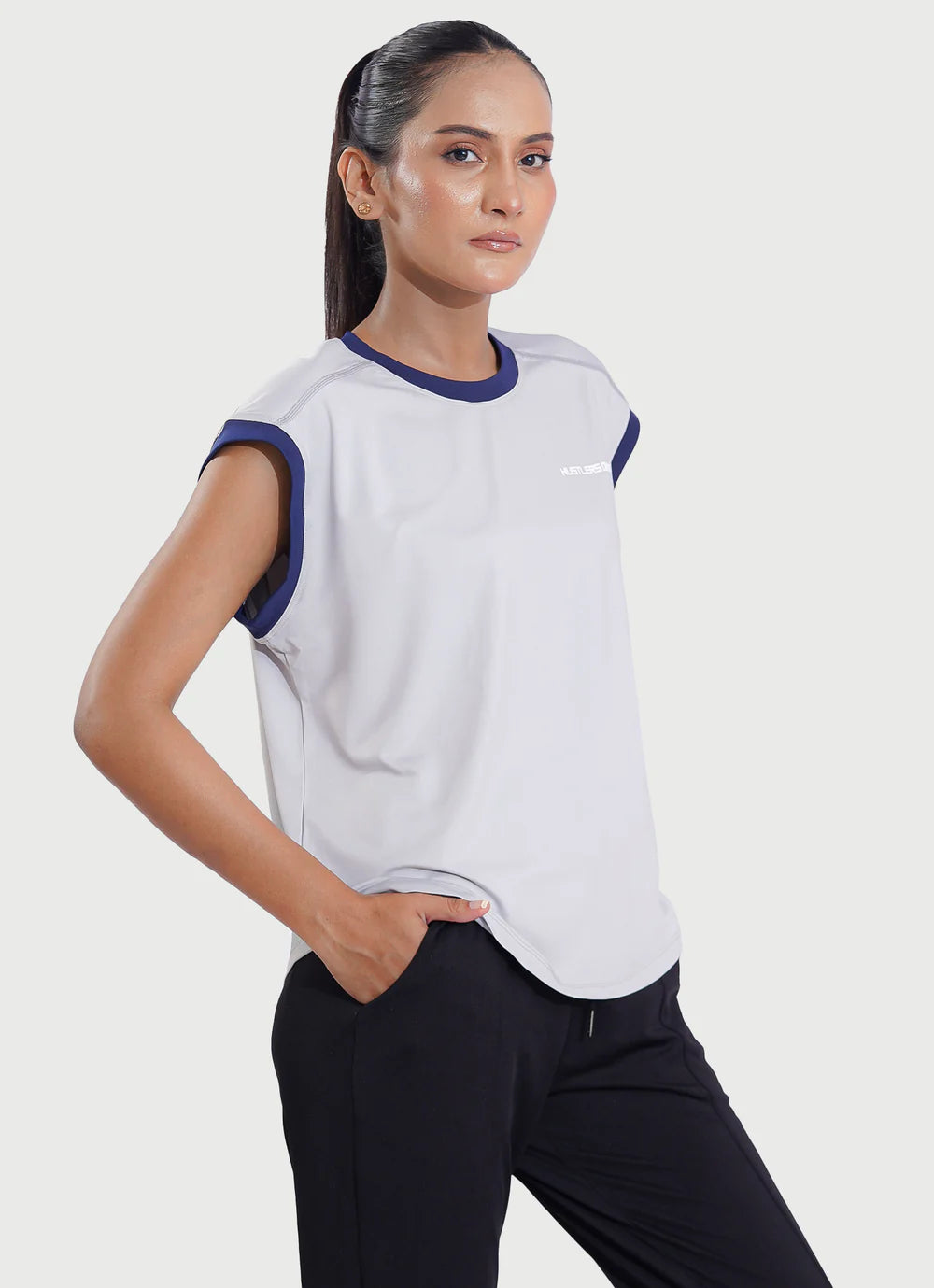 Grey Minimal Tank For Workout | HustlersOnlyUK