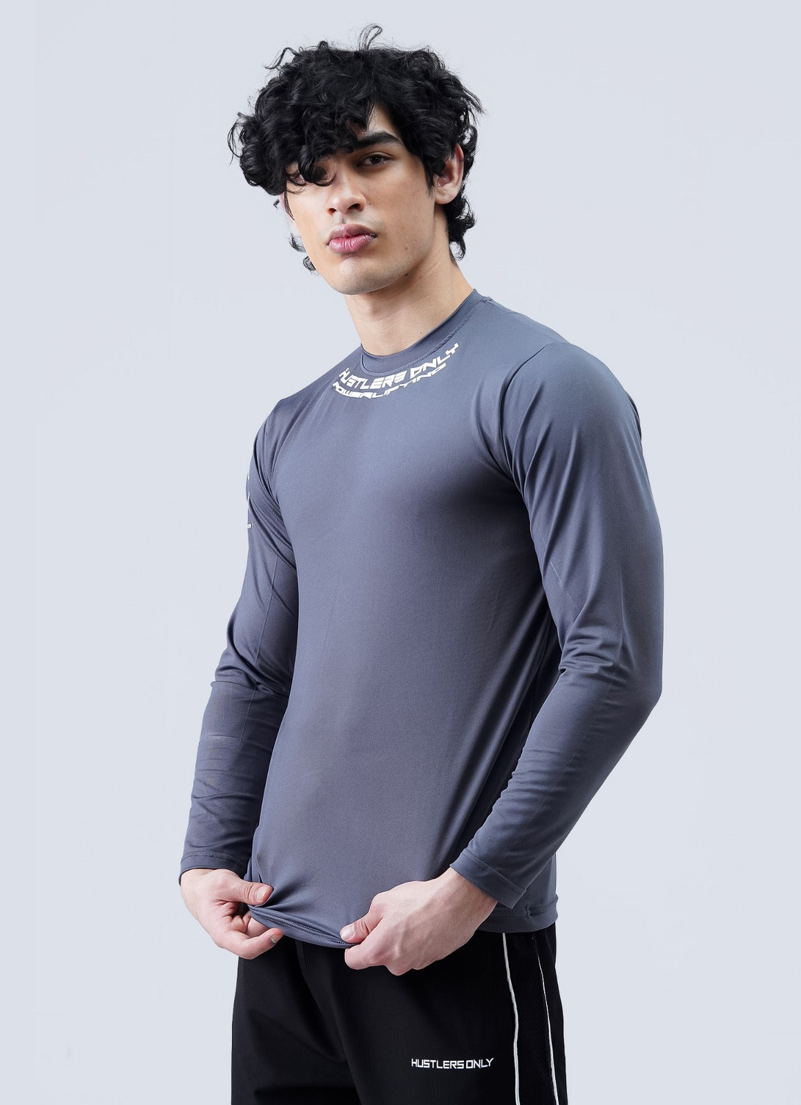 Powerlifting Full Sleeves Shirt - Steel Grey