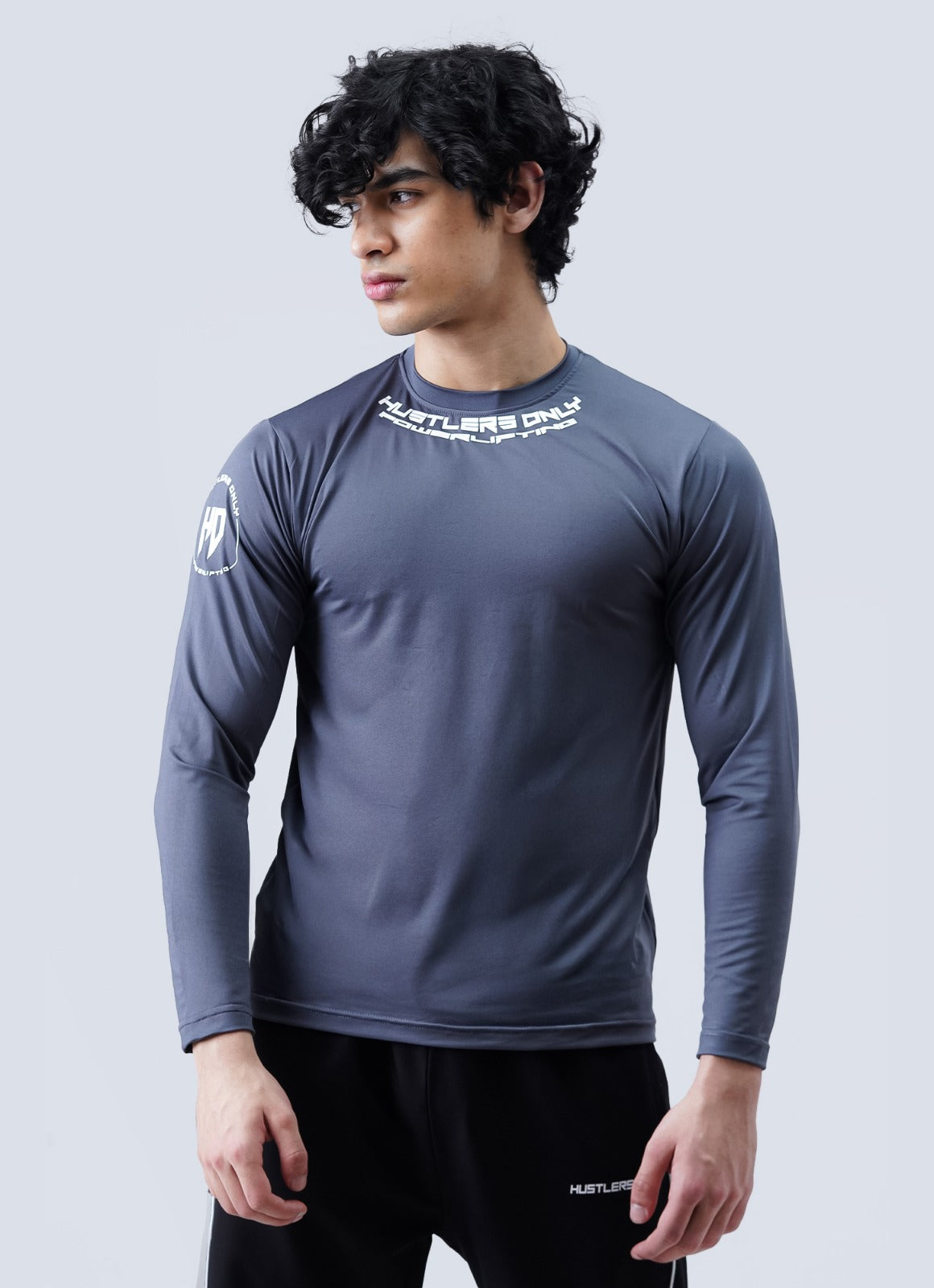 Powerlifting Full Sleeves Shirt - Steel Grey