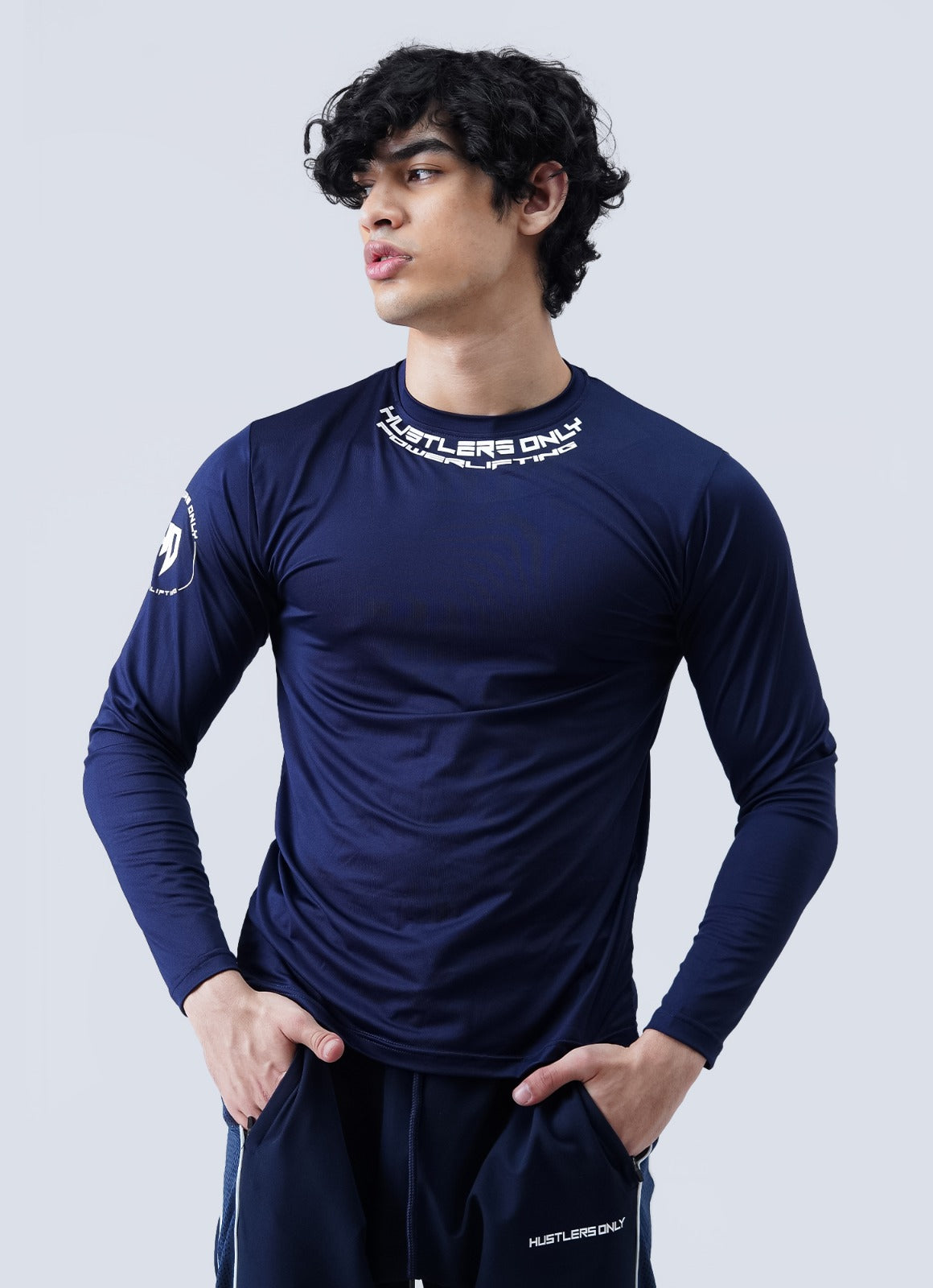 Powerlifting Full Sleeves Shirt - Navy