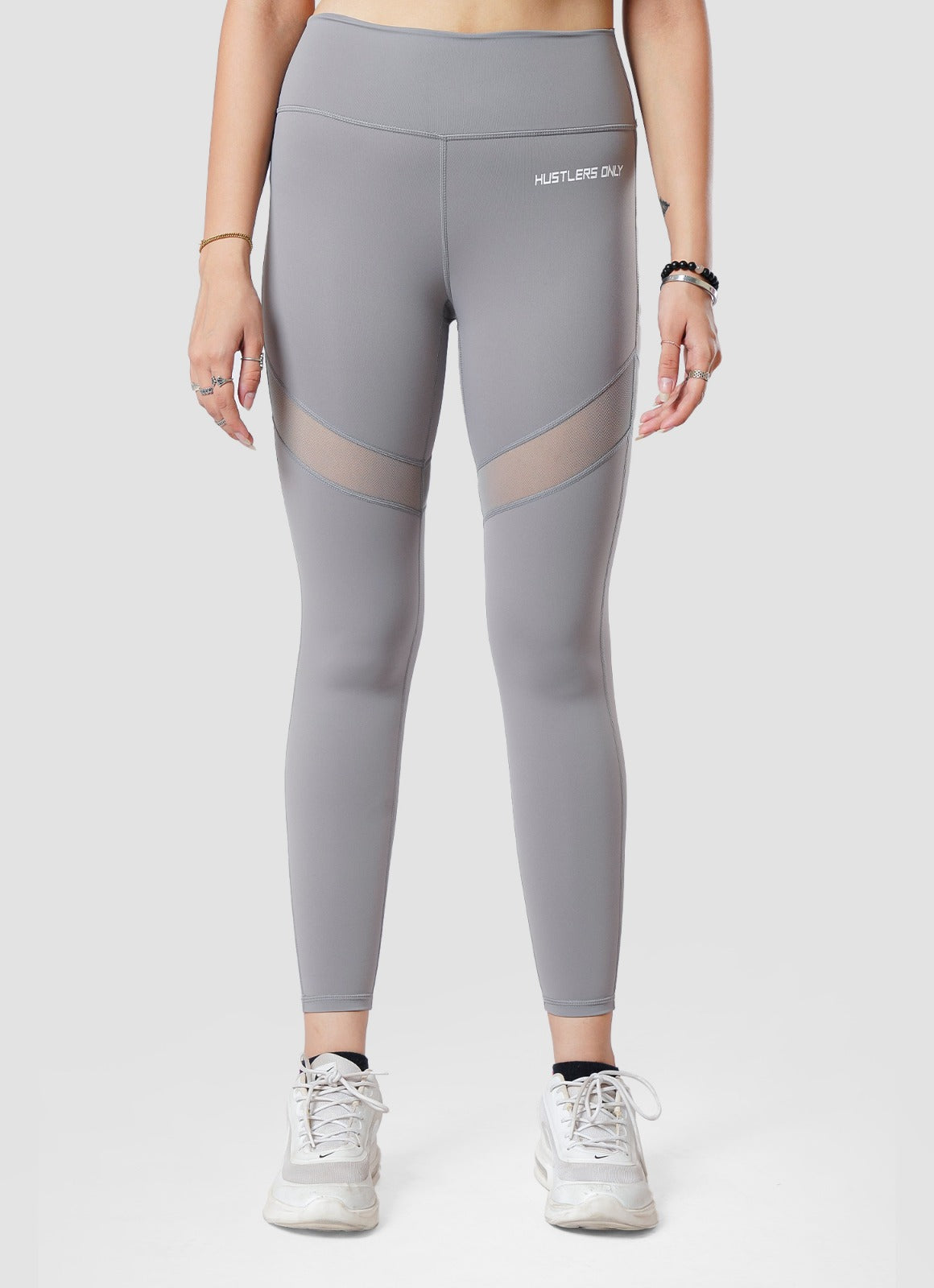 Performance Mesh Gray Leggings For Women | HustlersOnlyUK