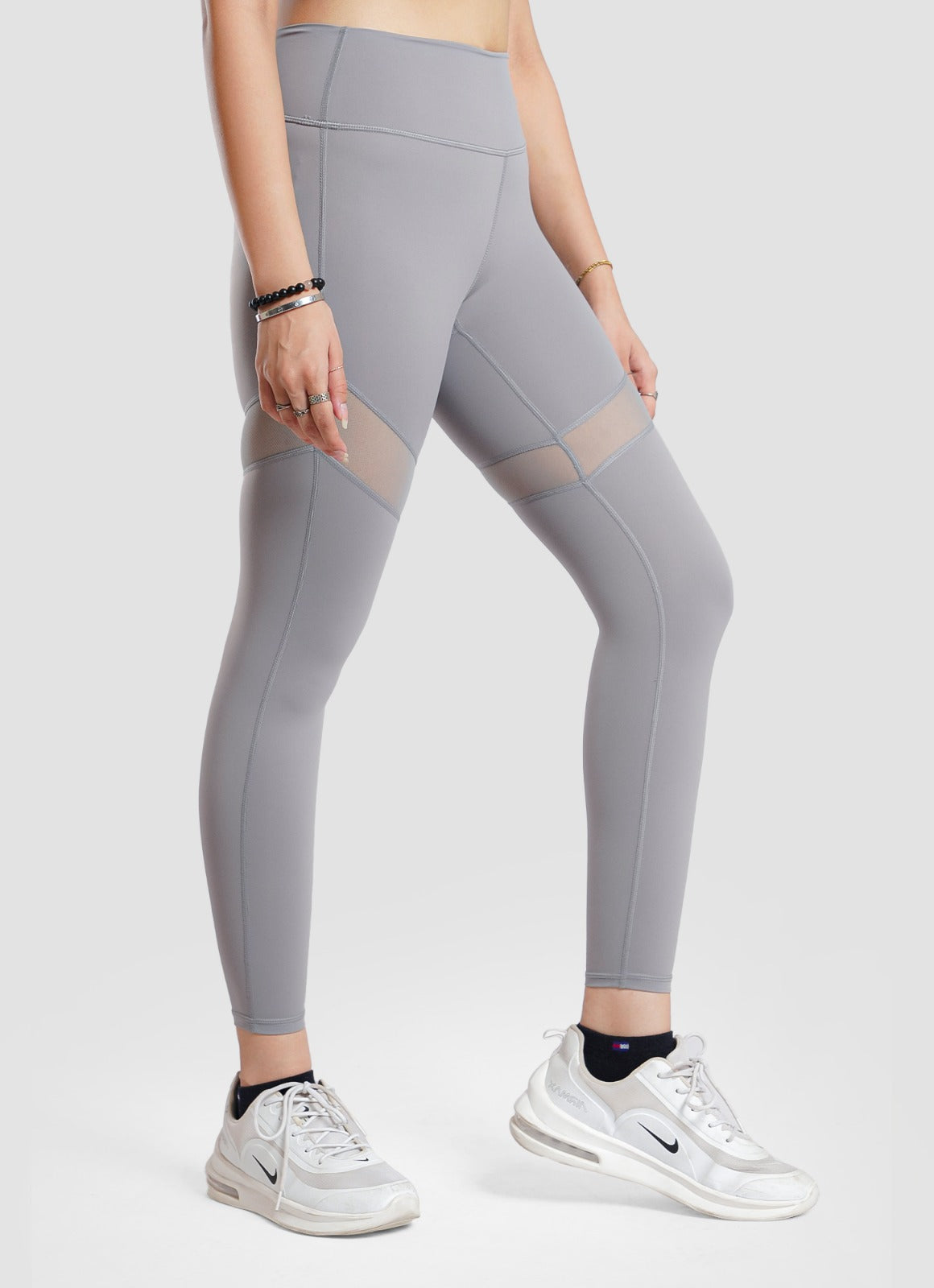 Performance Mesh Gray Leggings For Women | HustlersOnlyUK