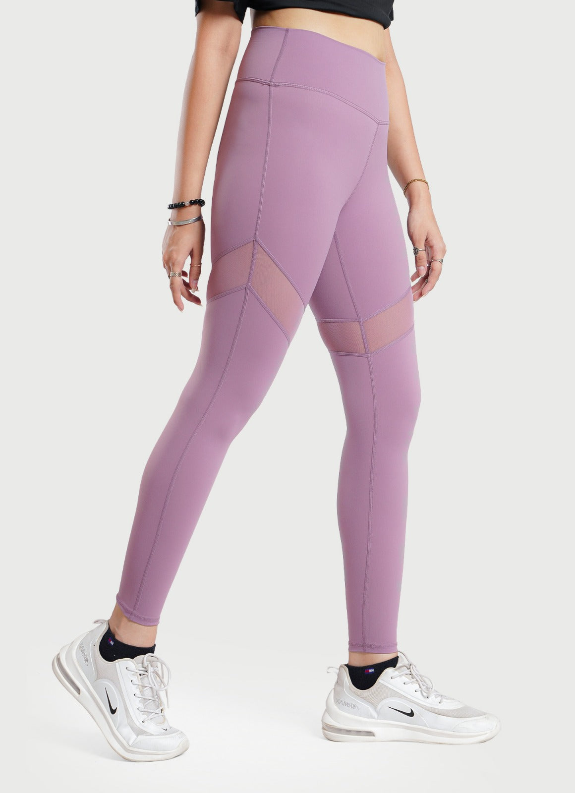 Performance Mesh Pink Leggings For Gym | HustlersOnlyUK