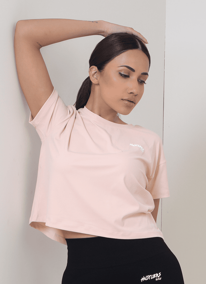 Peach Rush Crop TShirt | HustlersOnlyUK