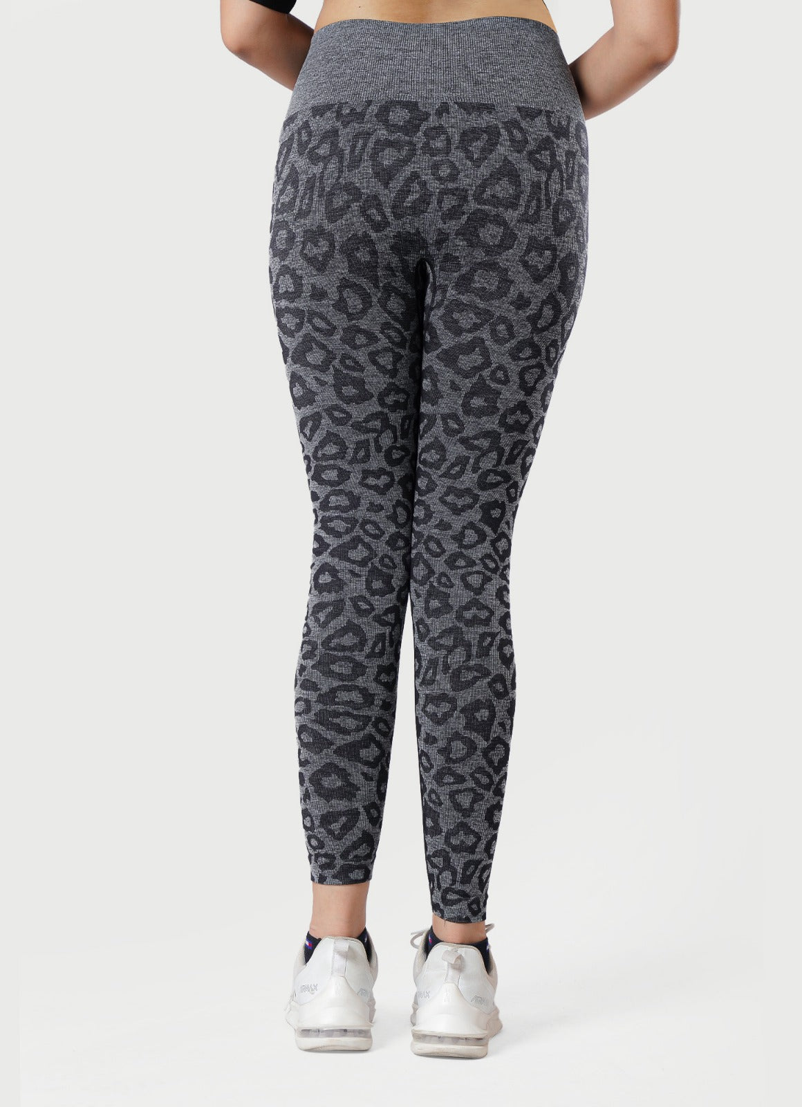 Gray Safari Seamless Leggings For Gym | HustlersOnlyUK