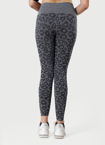 Gray Safari Seamless Leggings For Gym | HustlersOnlyUK
