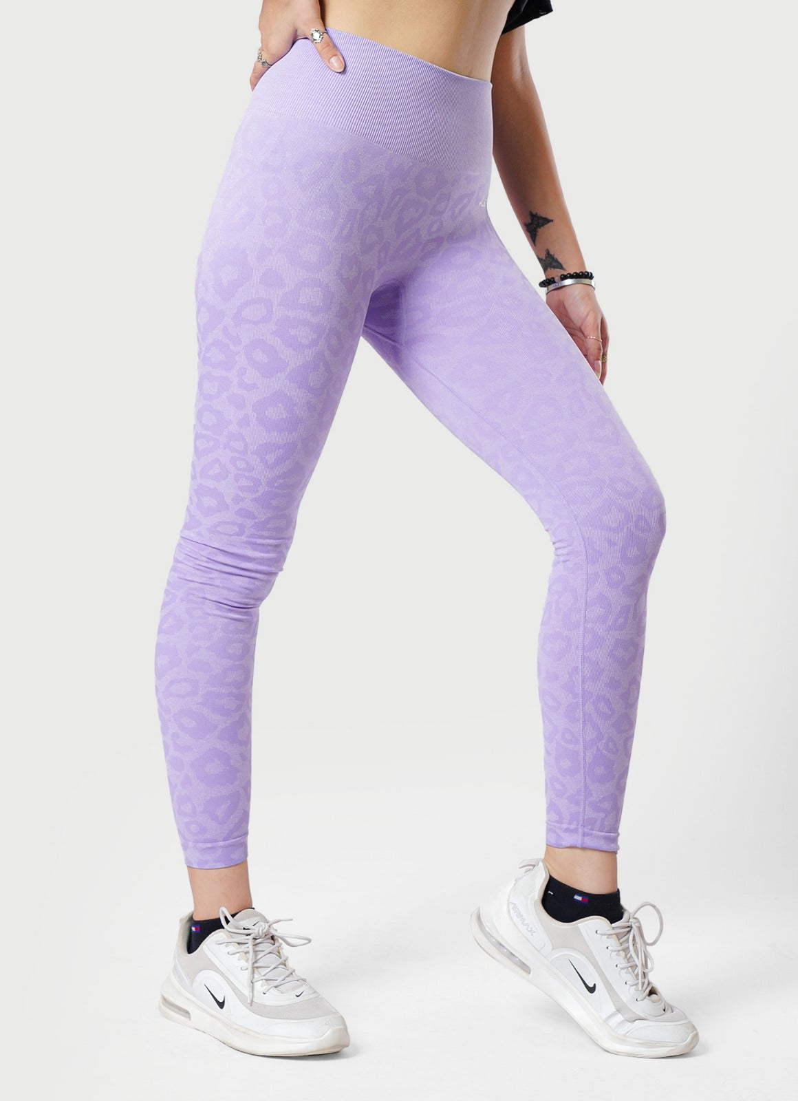 Lavender Safari Seamless Leggings For Women | HustlersOnlyUK