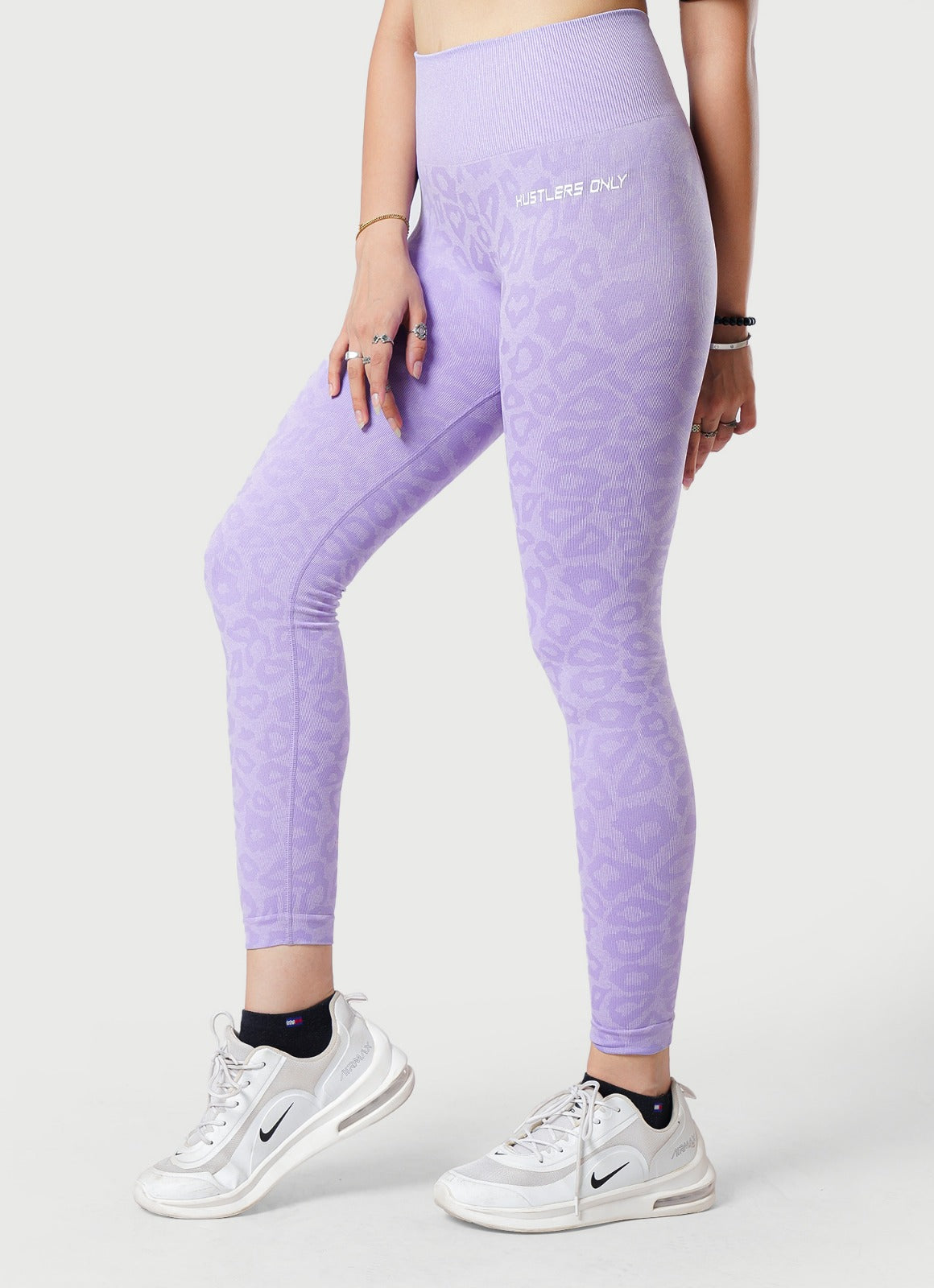 Lavender Safari Seamless Leggings For Women | HustlersOnlyUK